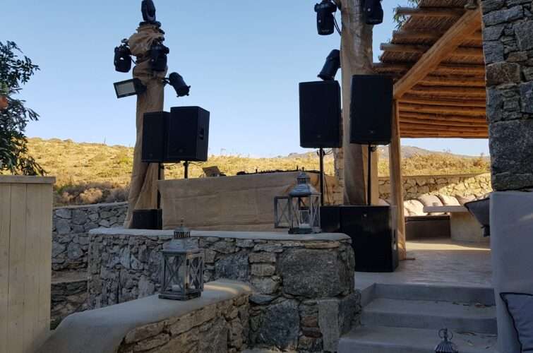 Mykonos audio light rentals